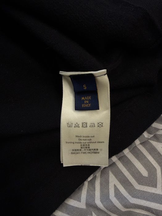 Louis Vuitton VVN Patch Short Sleeved Cotton Crewneck Black