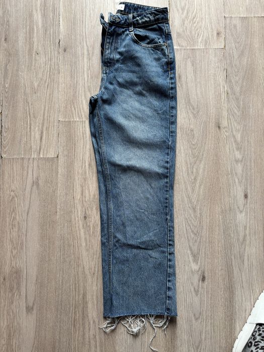 Дънки Zara в син и сив деним