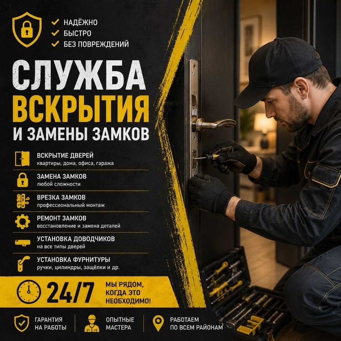 Открыть дверь_вскрытие квартиры^замена замка|ручек~доводчика*гараж