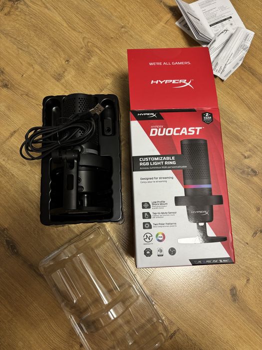 hyperx duocast микрофон