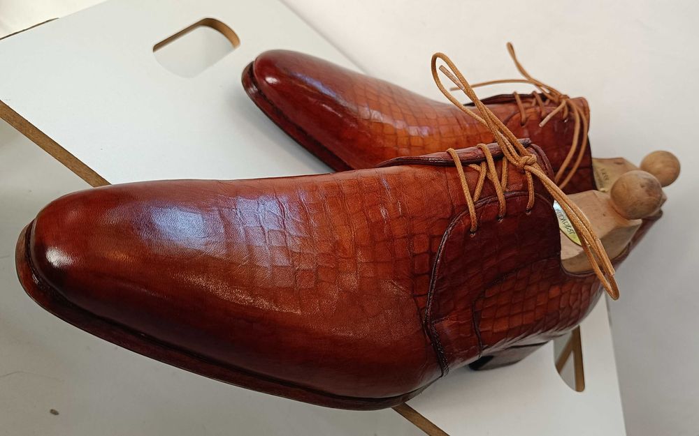 Pantofi de lux 42 42.5 43 45.5 46.5 47 Greve NOI lucrati manual piele