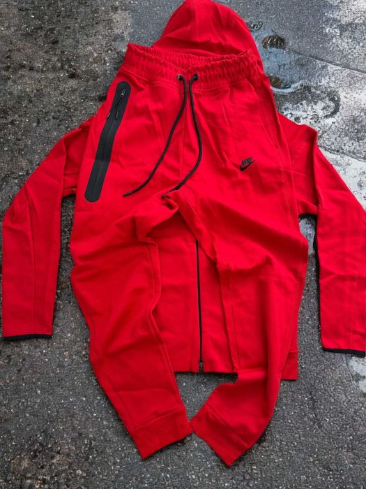 Trening Nike TECH Fleece Rosu 2025 - Produs Premium - Bumbac 100%