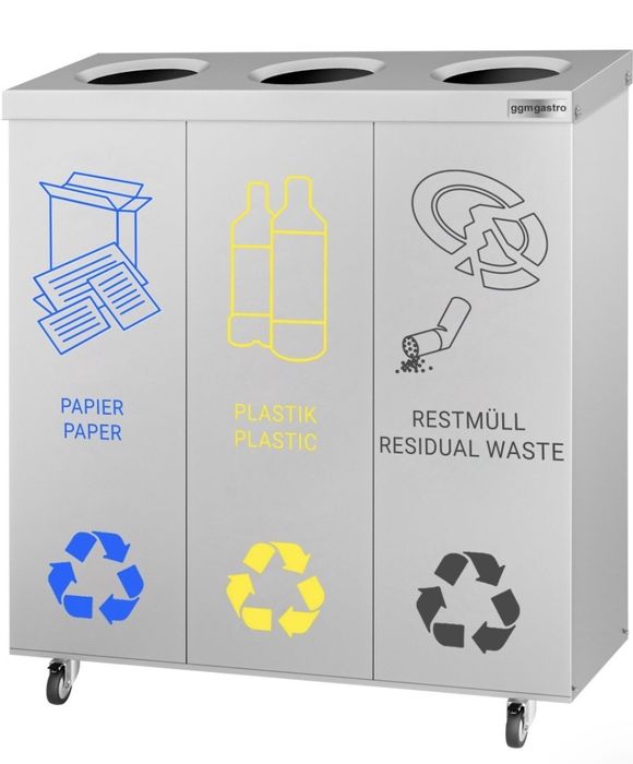 Cos gunoi INOX colectare selectiva