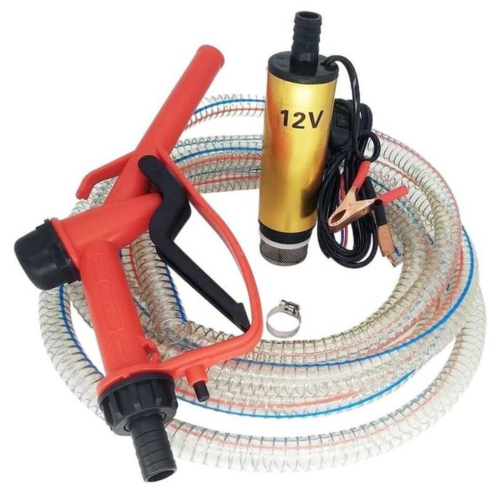 Потопаема Помпа с пистолет и маркуч за течности, гориво, вода 12V