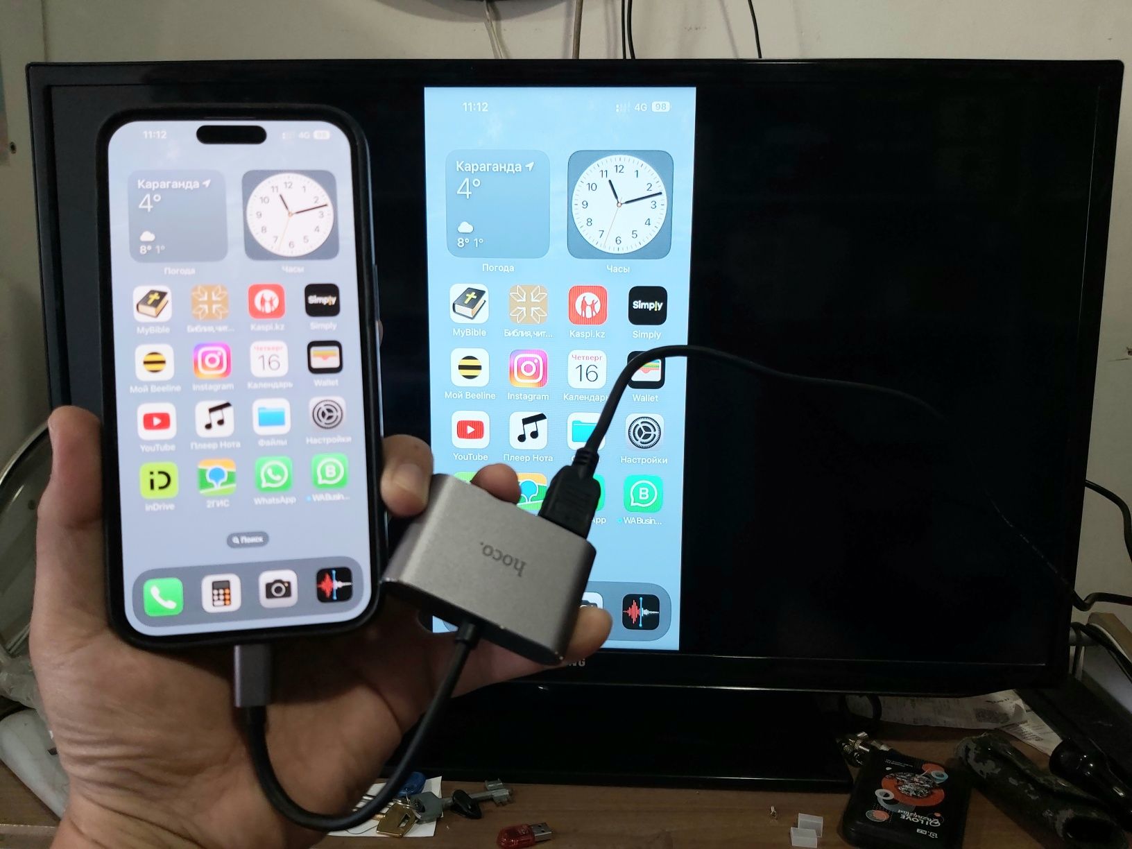 Адаптер Adapter Type-C to TV переходник: 8 000 тг. - Аксессуары для  телефонов Караганда на Olx