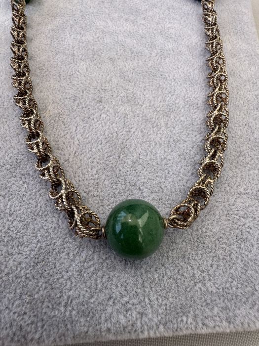 Colier masiv din argint si aventurin