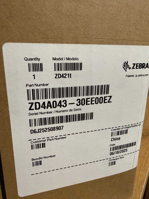 Imprimanta de etichete Zebra ZD421T, DT, TT, 203DPI, USB