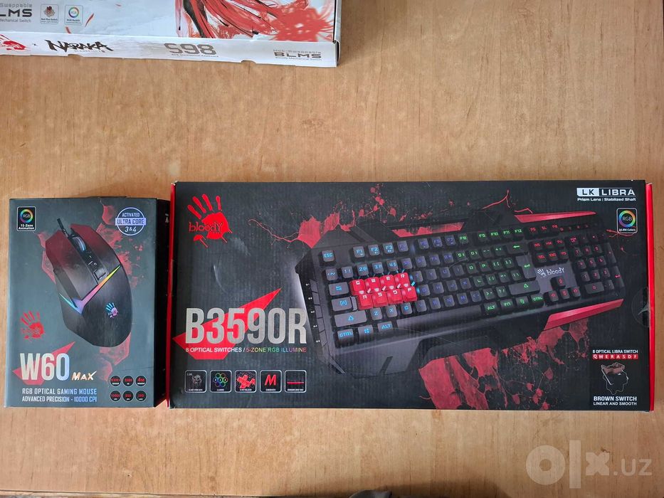 Продается комплект игровая мышь и клавиатура BLOODY