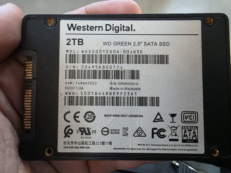 Vand SSD WD Green 2TB
