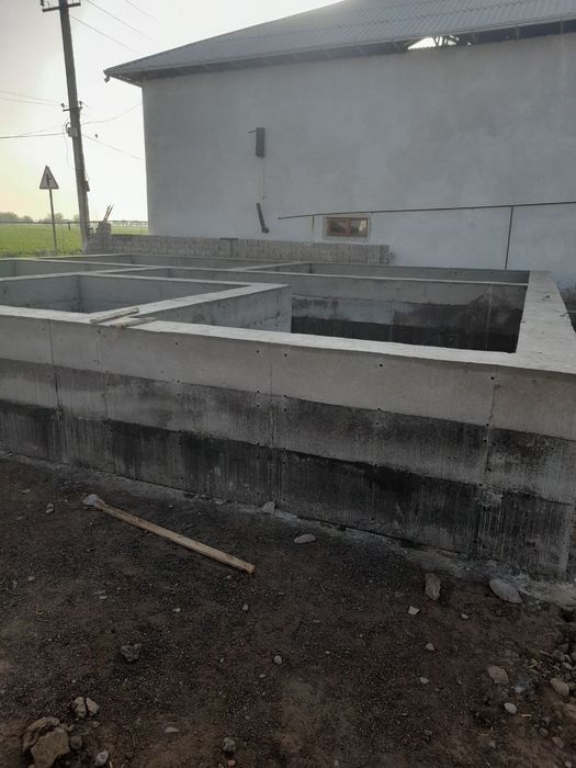 Fundament quyosh xizmati, xat xil turdagi fundament, zina ishlari