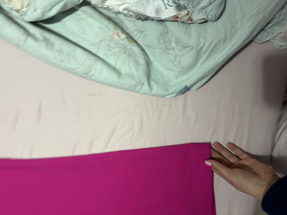 Цикламен панталон с широки крачоли