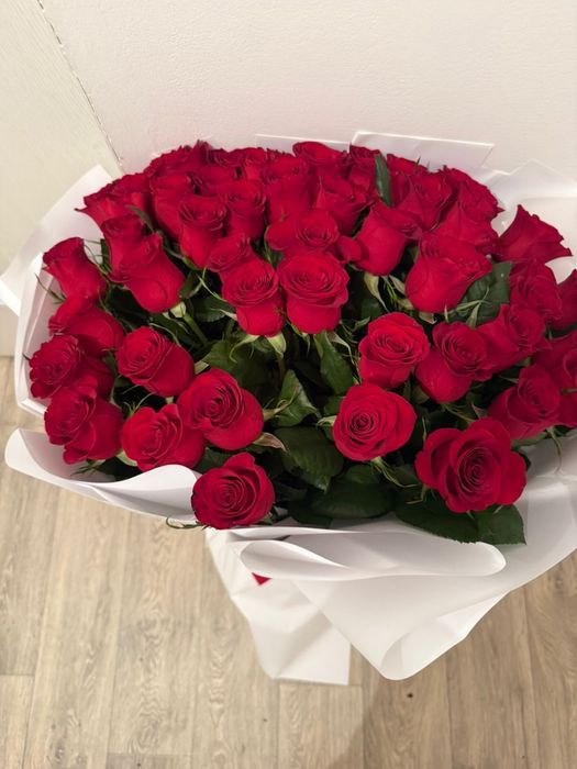 Букет 51 роза метровый