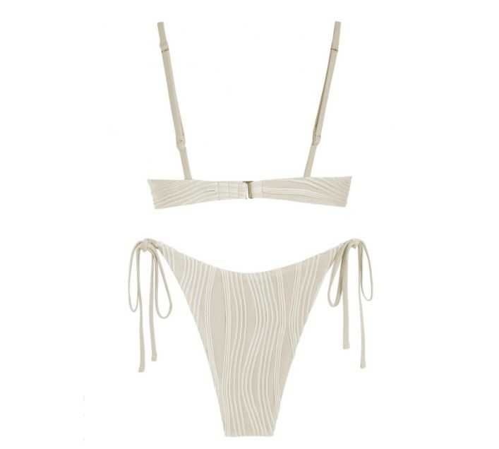 Costum de baie crem, marime S, nou