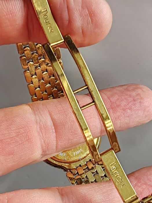 Ceas Maurice Lacroix Placat cu aur 32,5 mm Quartz Dama ETA 7 rubine