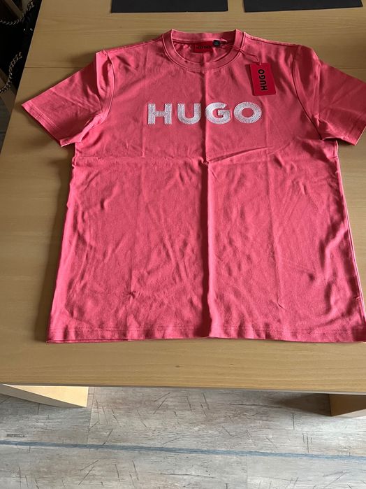 Hugo Boss тениска цвят диня