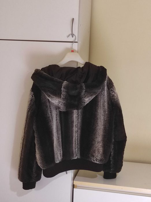 Зимно яке/палто с изкуствен косъм
