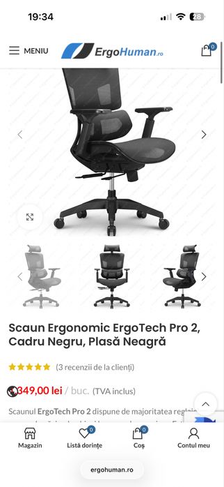 Scaun ergonomic birou