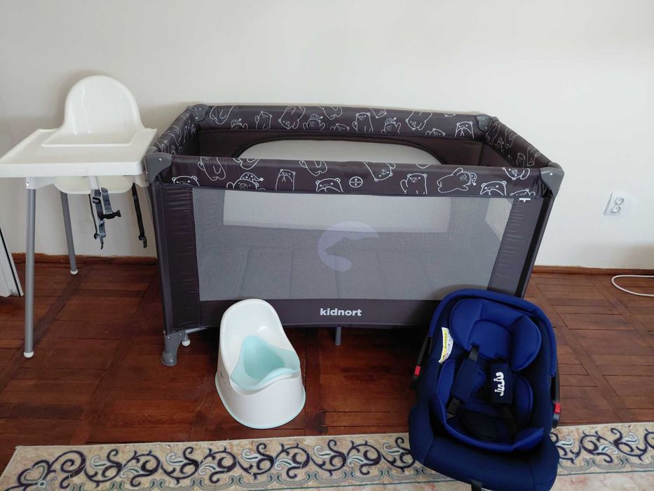 Bebe trusou complet patut, scaun masina , scaun ikea, olita