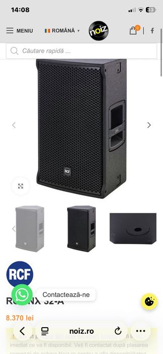 Se vinde 2 Boxe RCF