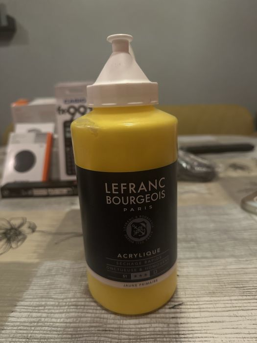 Фина акрилна боя, Lefranc & Bourgeois, лимоненожълто 169, 750 мл