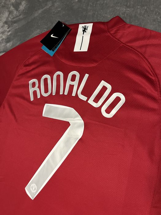 Nike Manchester United Ronaldo #7 Champions League Kit Red Size L