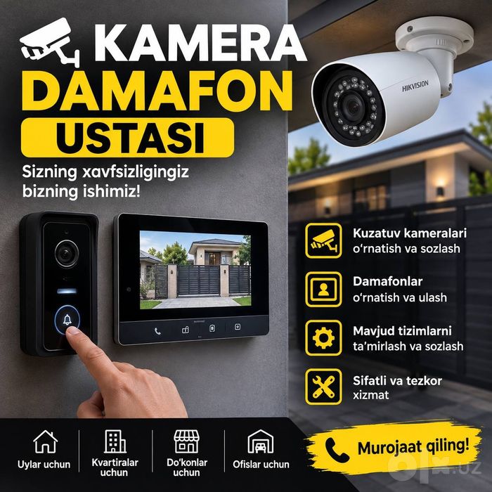 Ustanovka kamera/ Установка камер/
Kamera sozlash