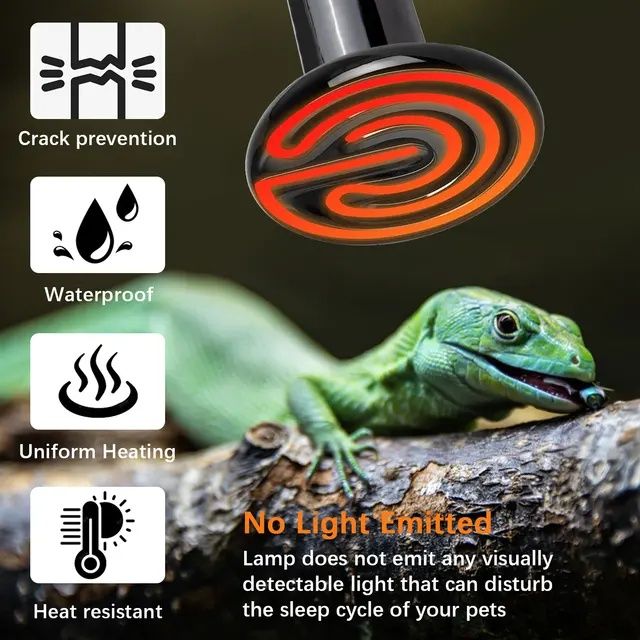 Керамическая лампа накаливания для обогрева рептилий,  птенцам и др.