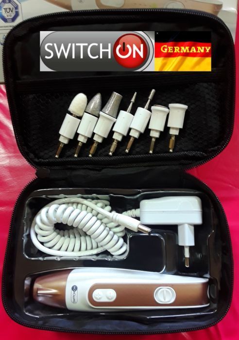 SET MANICHIURĂ SWITCHON (Germania) 5 viteze, 7 accesorii NOU - 70 Lei