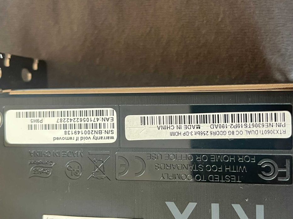 Видео карта GPU Palit GeForce RTX 3060 Dual OC 8GB