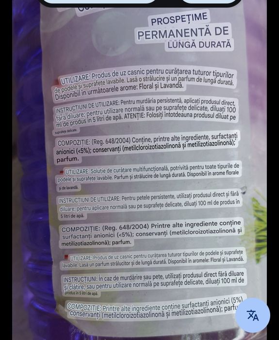 Produse de curățenie și intretinere 13lei