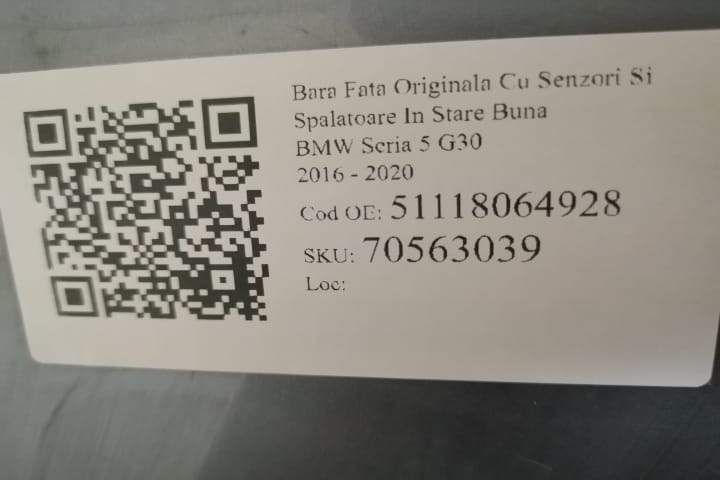 Предна броня Оригинална С Датчици И Миещи Устройства В Добро Състояние