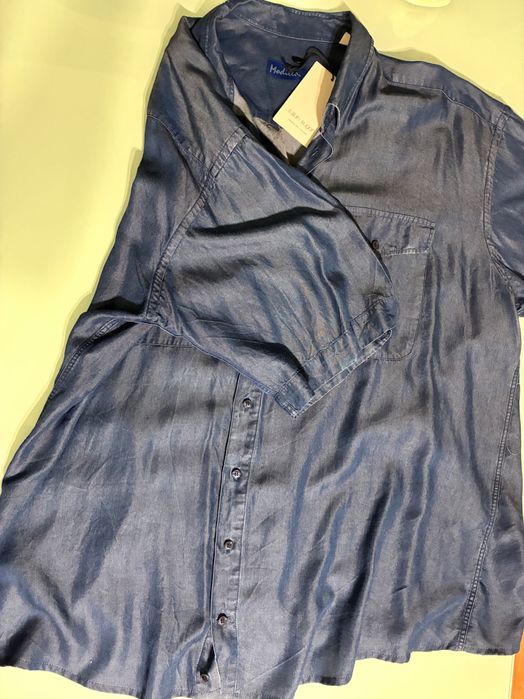 Нова риза, цвят деним, голям размер