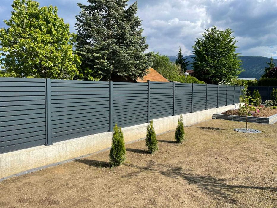 Ограда от ламели, 3D пана, ограда имитация на трева