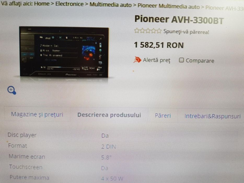 Pioneer AVH-3300BT