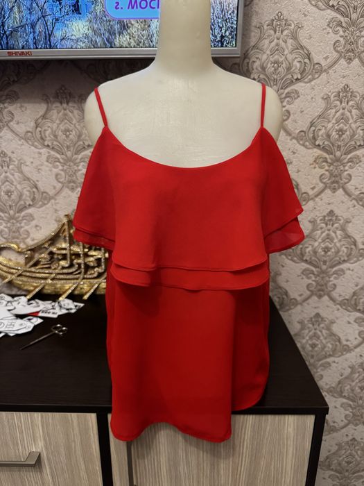 Турецкий алый топ из шифона