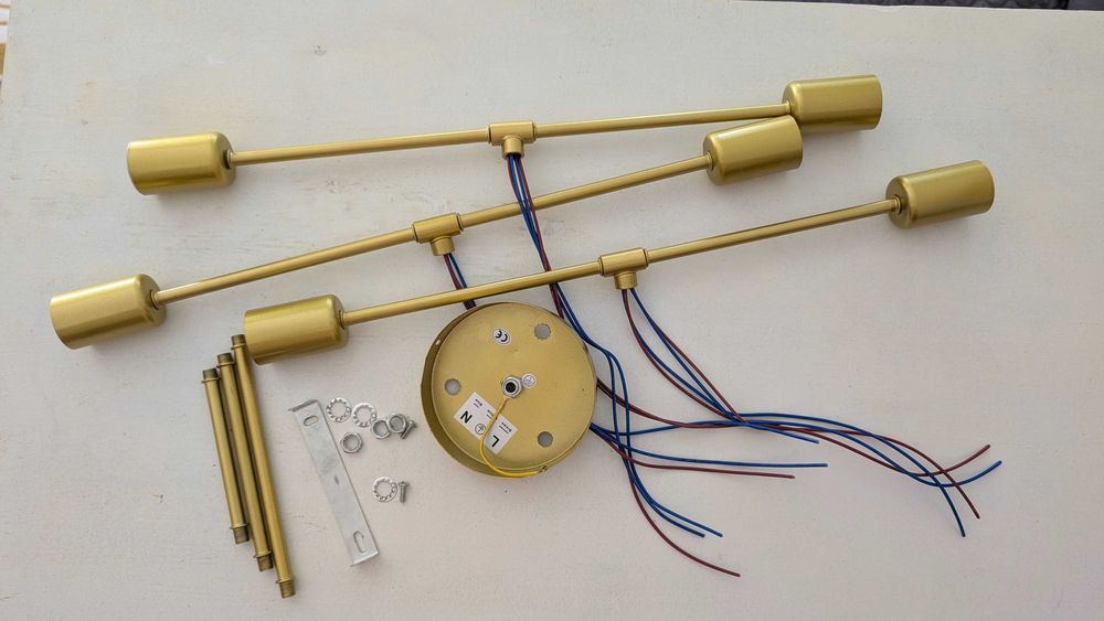 Лампа - Таван - Полилей с абажур глобус крушки