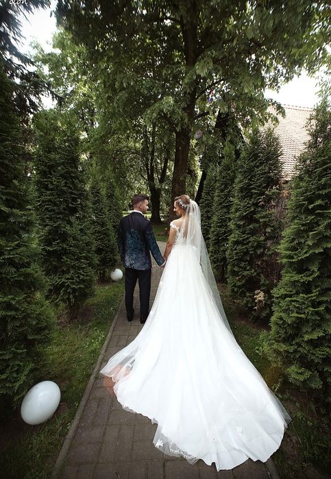 Rochie de mireasa 2 in 1 cu trena detasabila