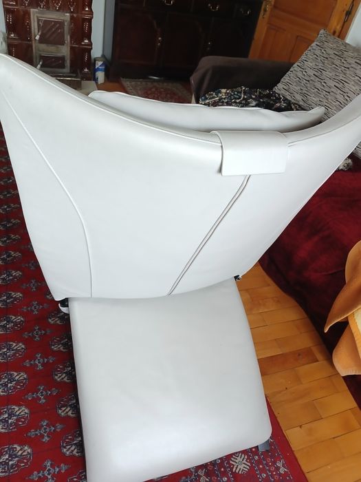 Fotoliu piele culoare gri WK Wohnen Sessel Spot 698  designer Prof. Stefan Heiliger