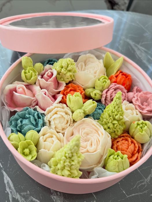 Зефирные букеты, 3D открытки