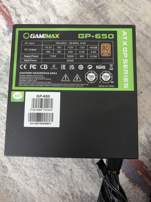 Блок питания gamemax 650w