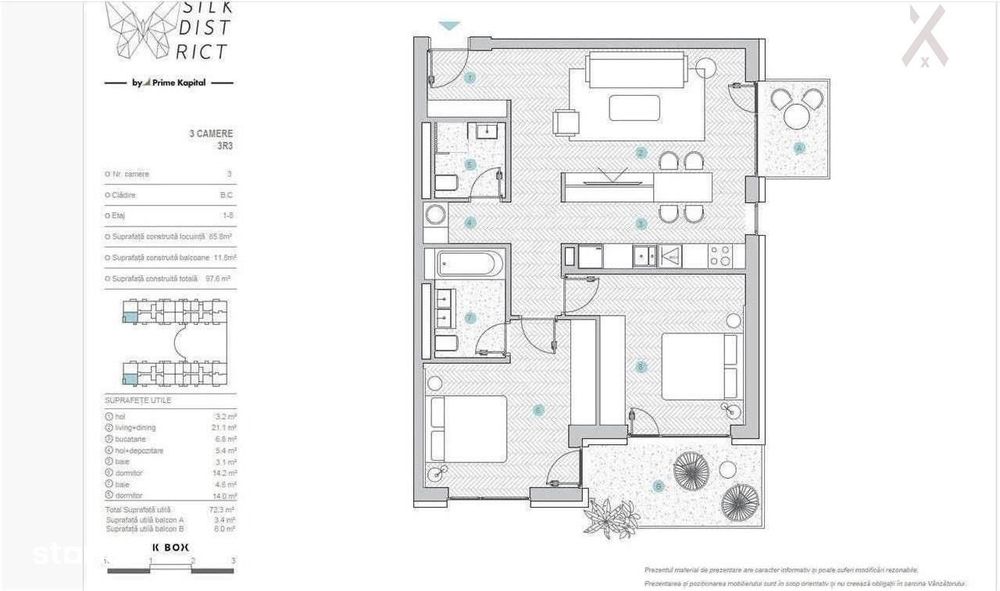 Apartament 3 Camere - SILK District