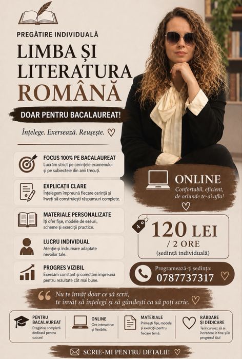 Meditatii online pentru examenul de Bacalaureat limba si literatura română