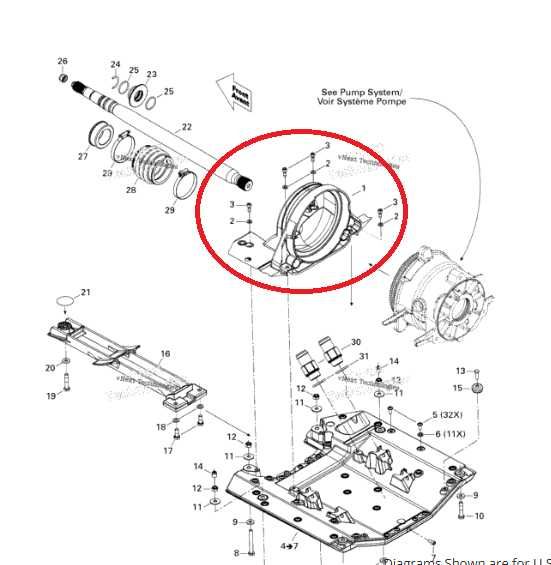 НОВ Съпорт за помпа за джет 2009- 12 SEA-DOO GTX 155 RXT 260 WAKE 215