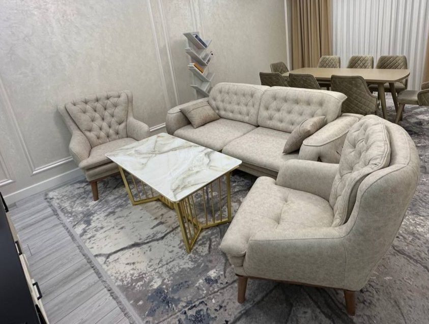 Jurnalniy stol usti Toshdan l  Журнальный столик из камень. 120×60 см.