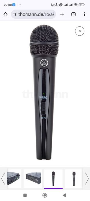 Akg wms 40 mini dual microfoane wireless  noi