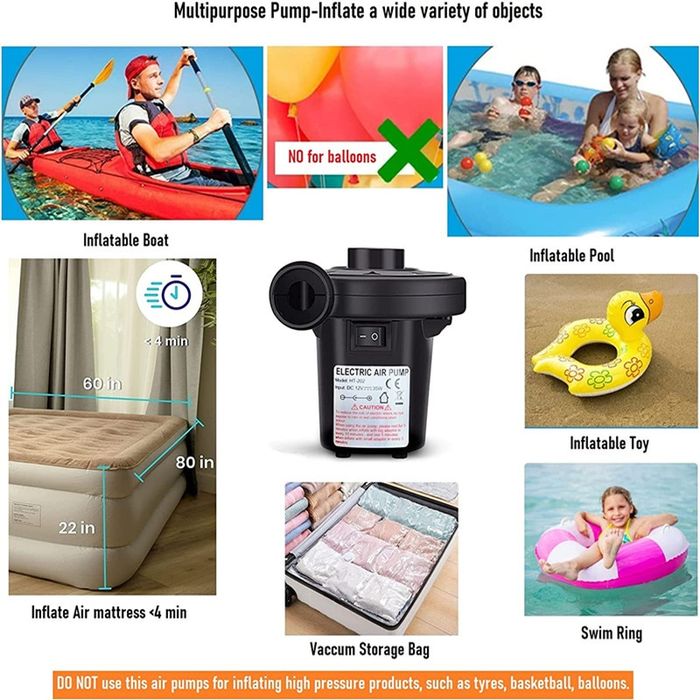 Мини надувной насос, электрический автомобильный компрессор.