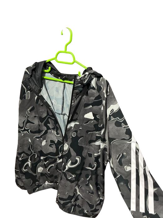 Jachetă adidas din fâș cu fermoar, mărimea L