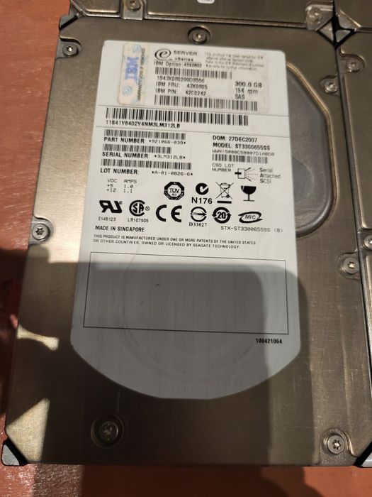 Pachet 16 buc HDD Server IBM 300Gb 15k RPM SAS