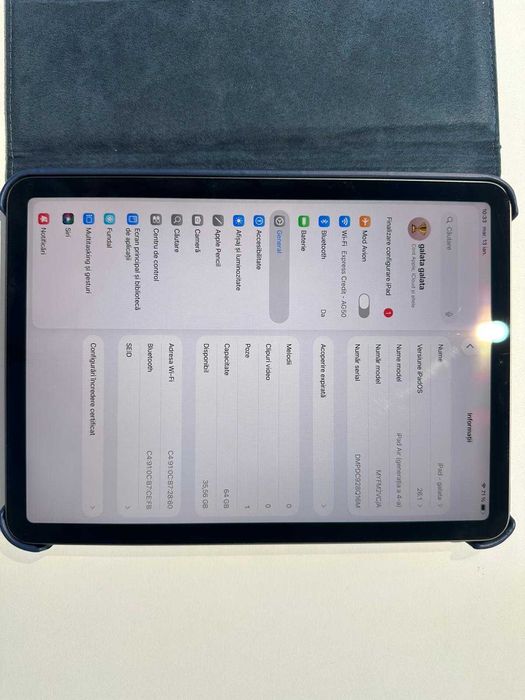 Tableta Apple A2316 Ipad Air 4TH (Ag50 Galata B.7496) Garantie 2 ani!