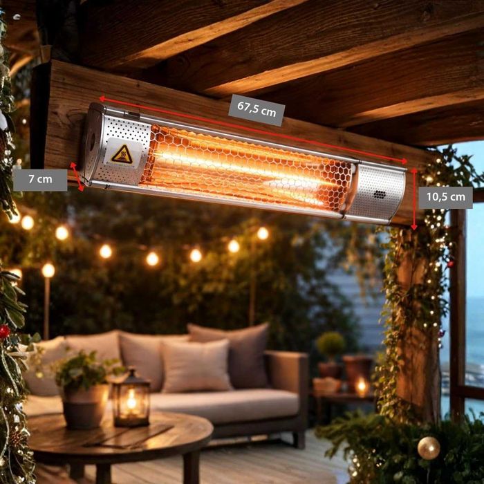 Инфрачервен нагревател Alpina 2000W с дистанционно управление IP55